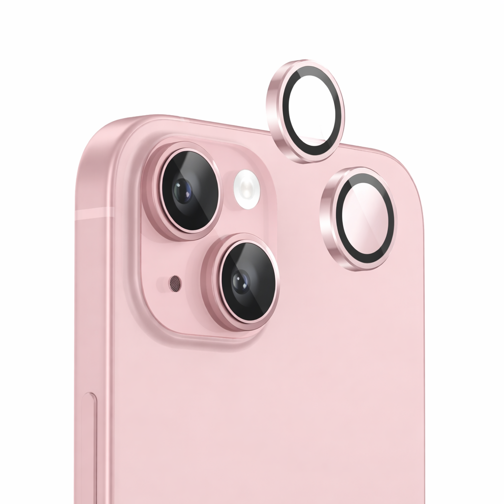 RCSTAL iPhone 15 / 15 Plus Pink Camera Lens