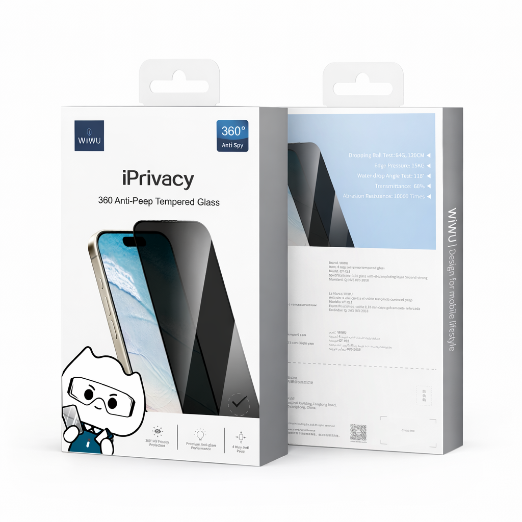 WiWU Privacy 360° Anti-Peep Tempered Glass
