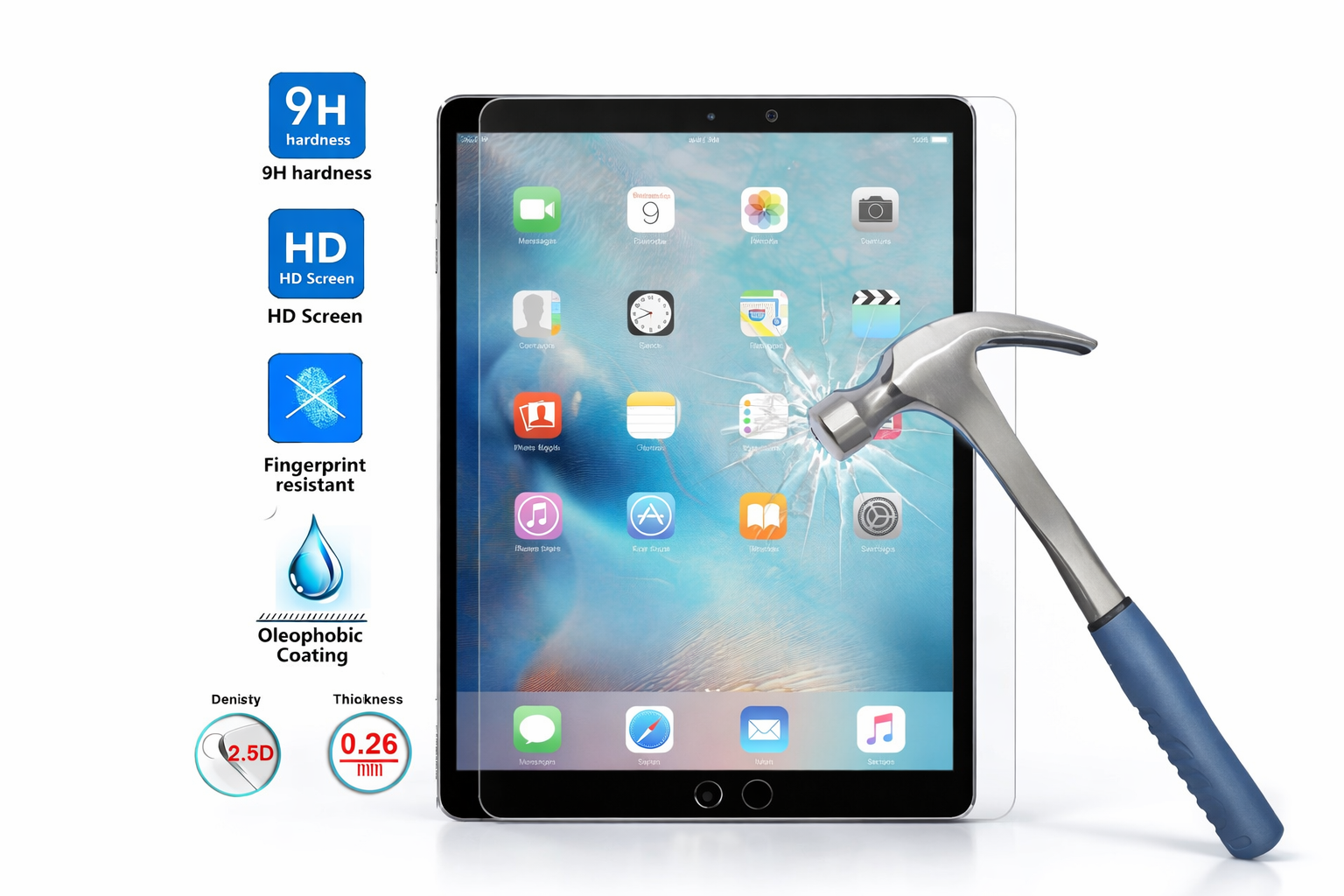 Unipha iPad Mini 4 Tempered Glass