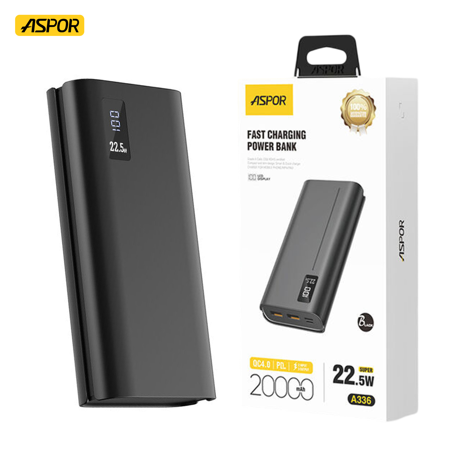 Aspor Power Bank - A336 - 20000Mah