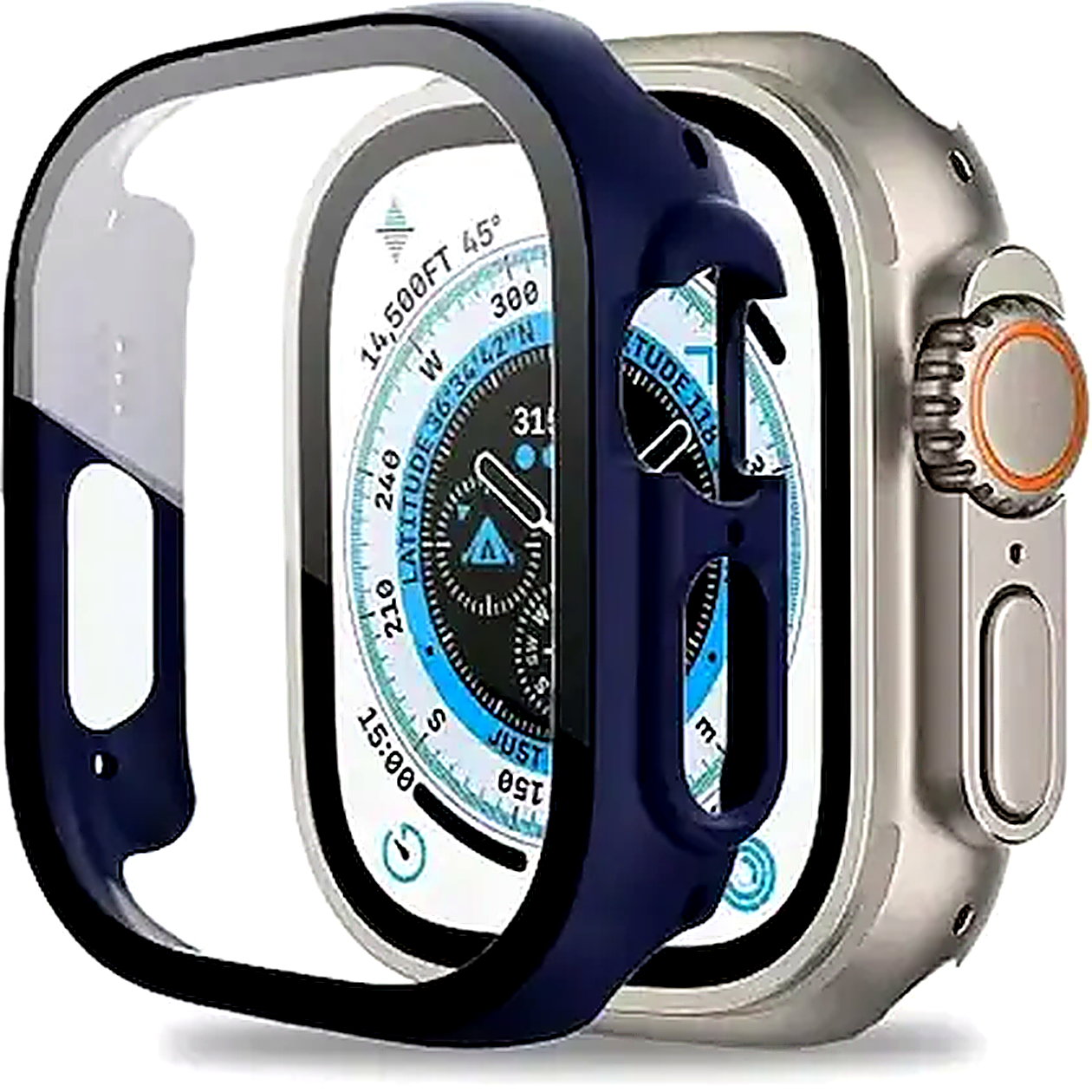 49mm Watch Protective Case Cover Blue